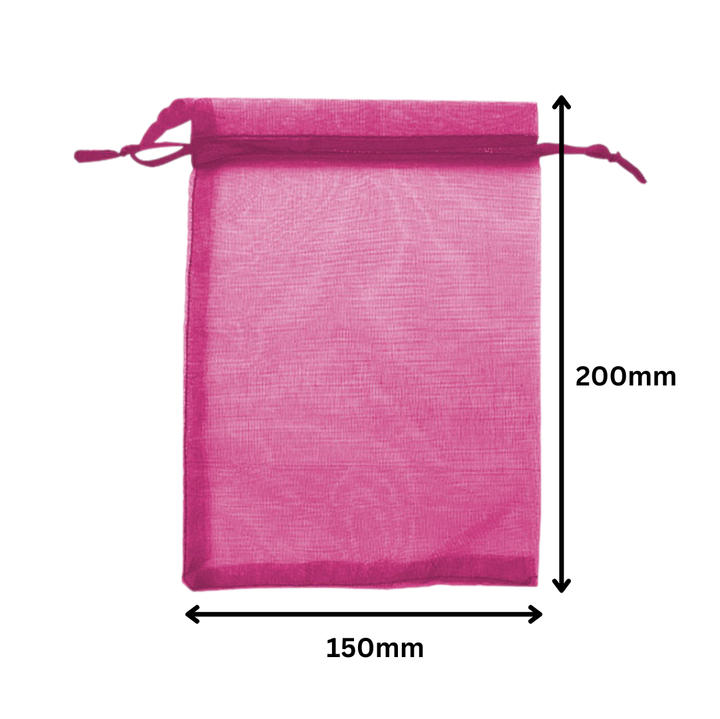 Hot Pink Organza Sheer Gift Bags: Trendy Packaging for Jewelry and Wedding Favors