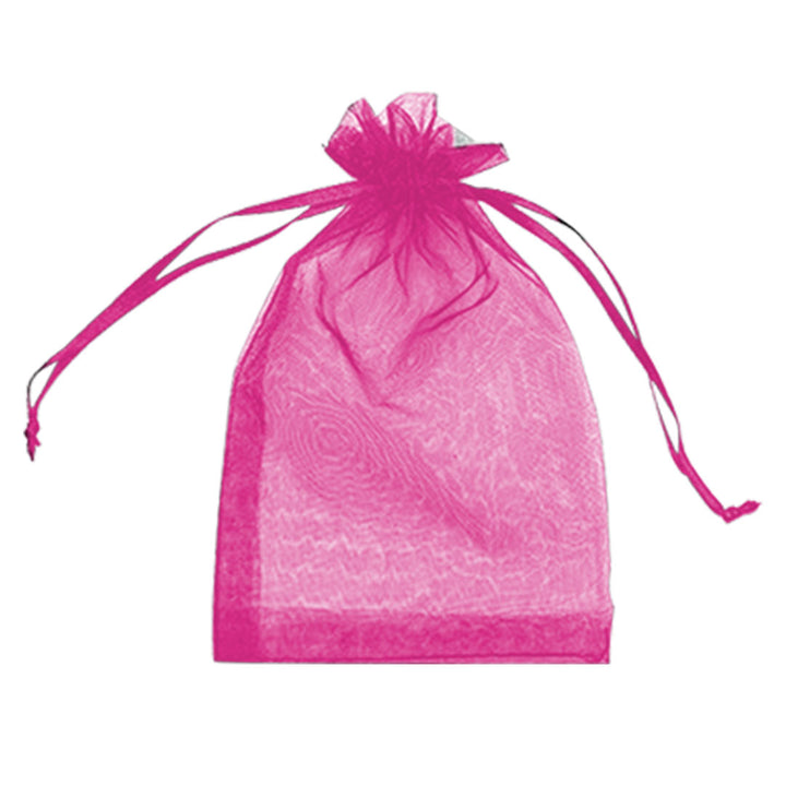 Hot Pink Organza Sheer Gift Bags: Trendy Packaging for Jewelry and Wedding Favors