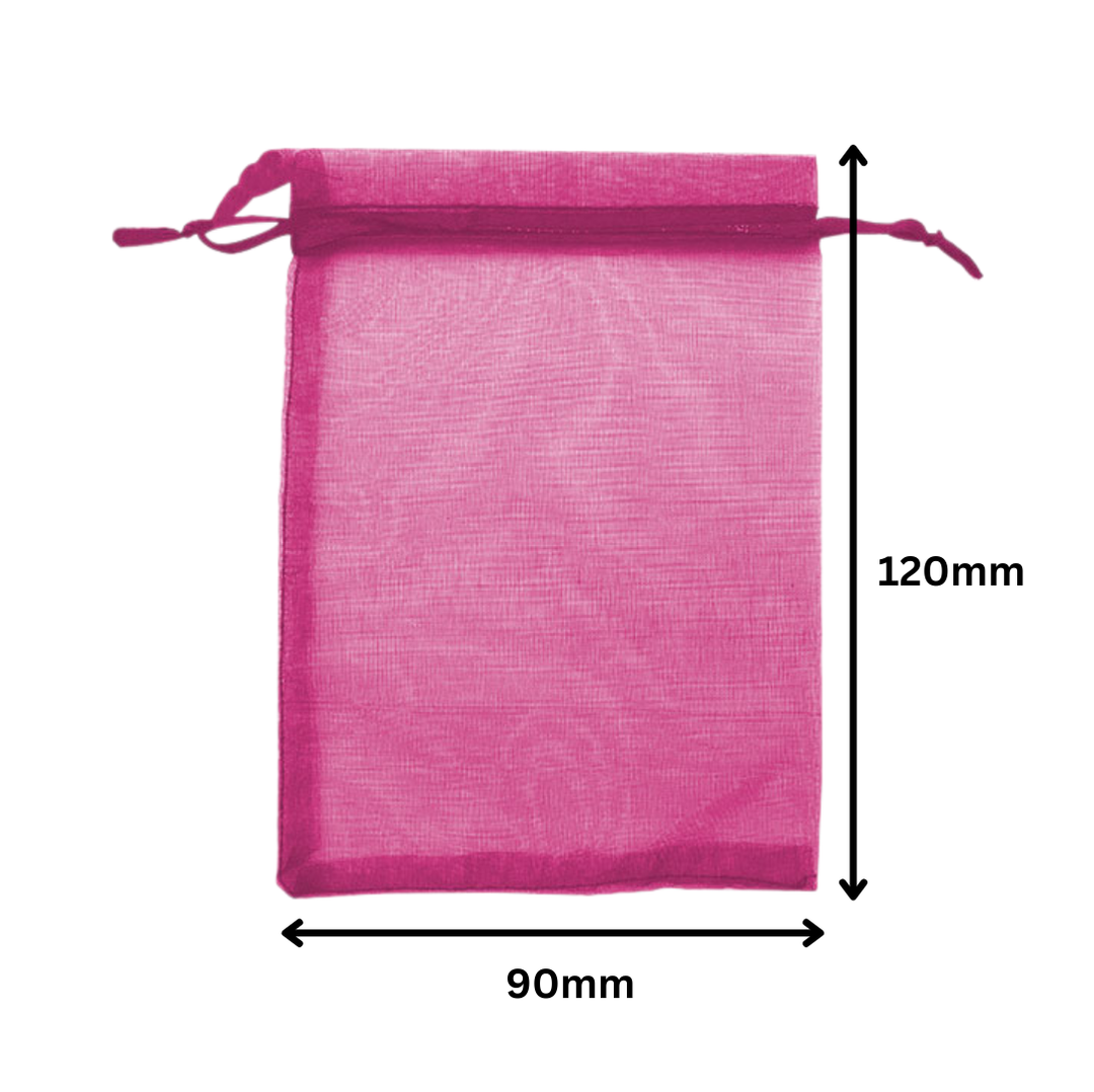 Hot Pink Organza Sheer Gift Bags: Trendy Packaging for Jewelry and Wedding Favors