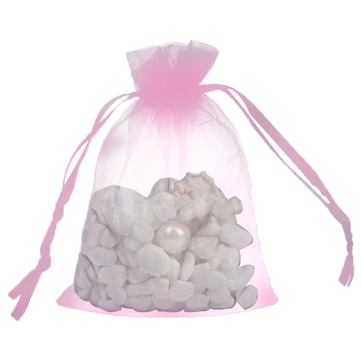 Pink Organza Sheer Gift Bags: Stylish Packaging for Jewelry and Wedding Favors