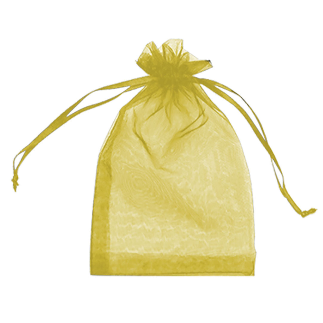 Yellow Organza Sheer Gift Bags | Stylish Packaging for Jewelry & Wedding Favors