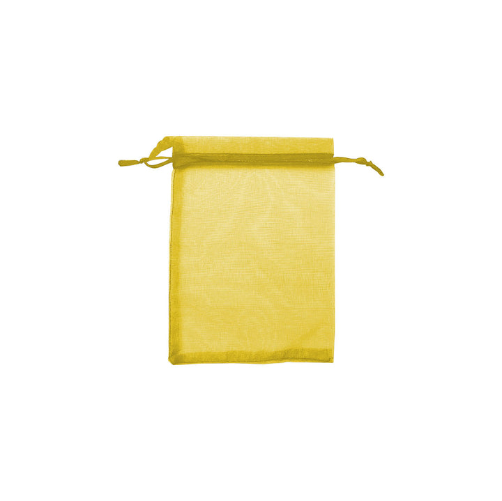 Yellow Organza Sheer Gift Bags | Stylish Packaging for Jewelry & Wedding Favors