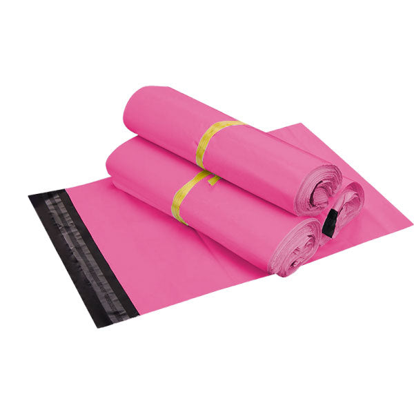 Wholesale 10,000pcs 255mm x 330mm + 40mm Poly Mailing Courier Satchels - Pink