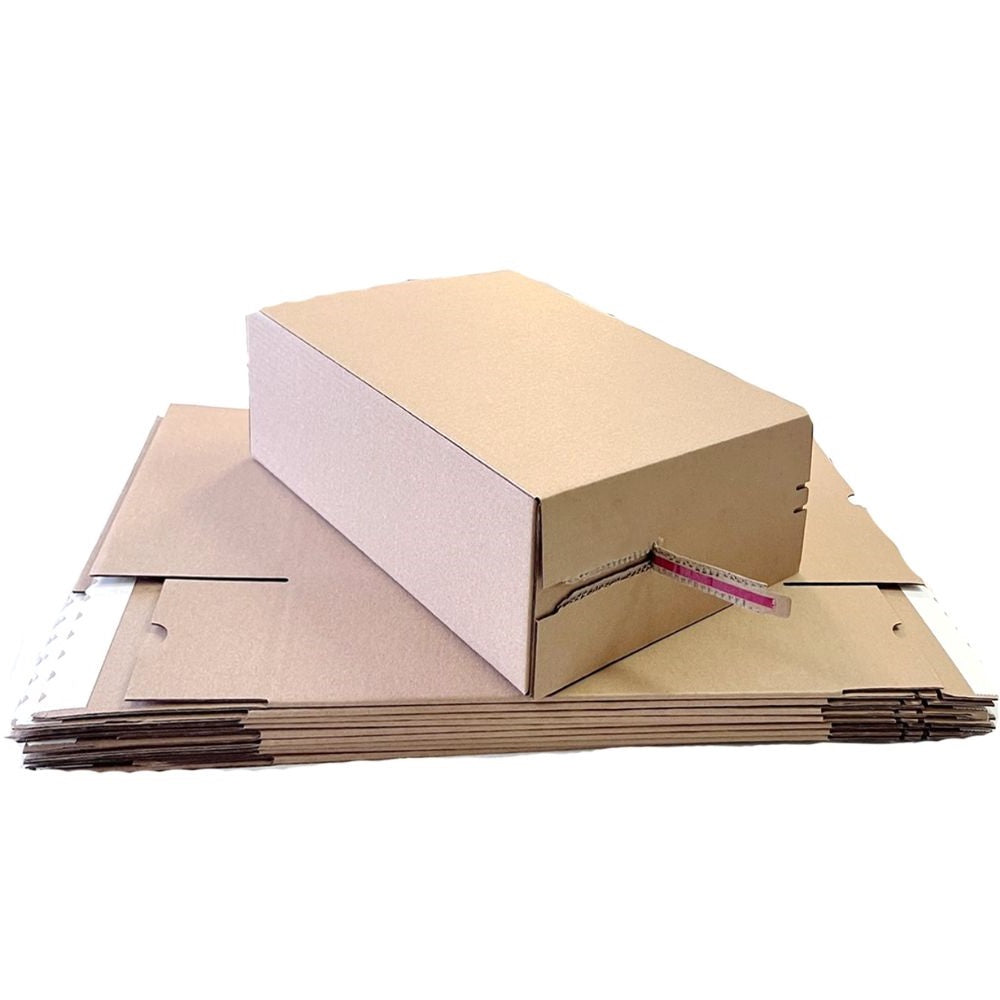 Kraft Self Sealing Brown Box Heavy Duty 270 x 200 x 95mm- Brown Postal Boxes- Sturdy and Durable Brown Cardboard Postal Boxes