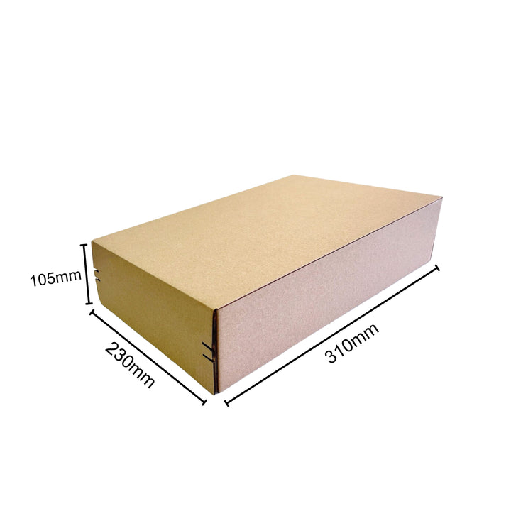 Kraft Self Sealing Brown Box Heavy Duty 310 x 230 x 105mm- Brown Postal Boxes- Sturdy and Durable Brown Cardboard Postal Boxes