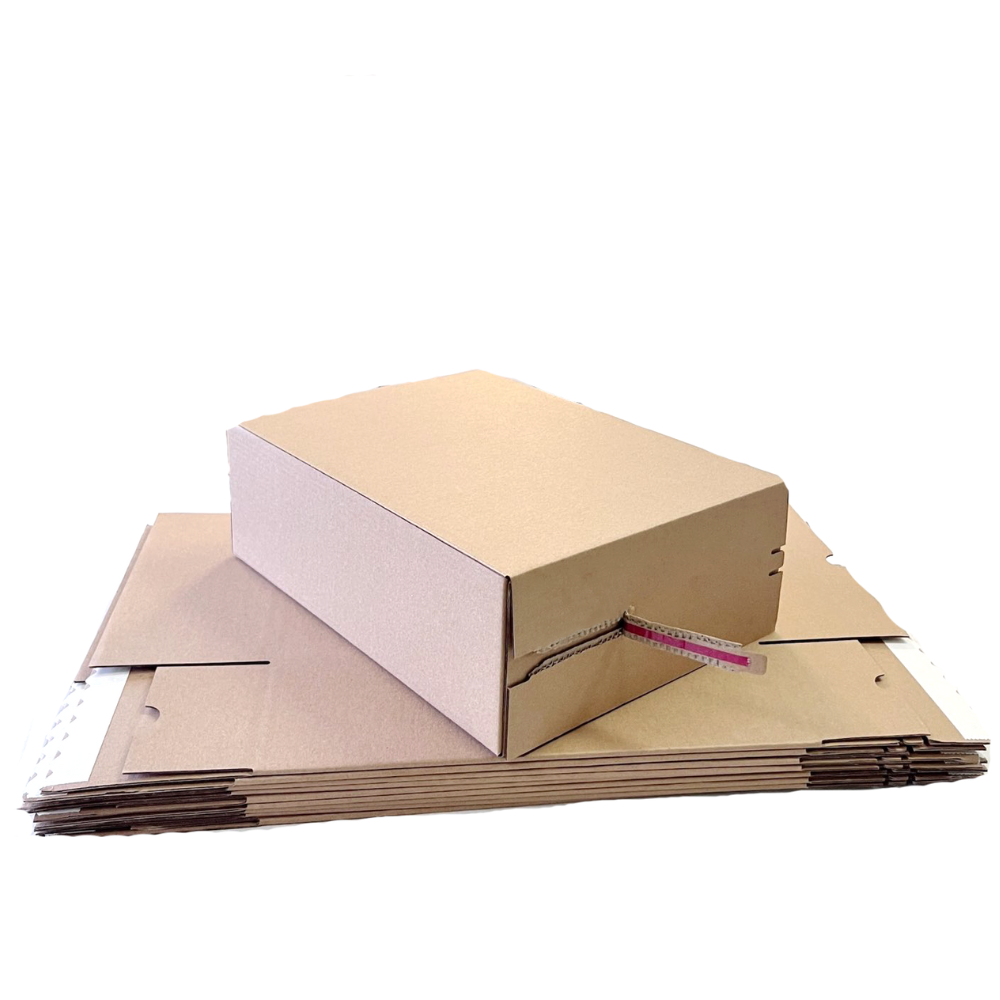 Kraft Self Sealing Brown Box Heavy Duty 310 x 230 x 105mm- Brown Postal Boxes- Sturdy and Durable Brown Cardboard Postal Boxes