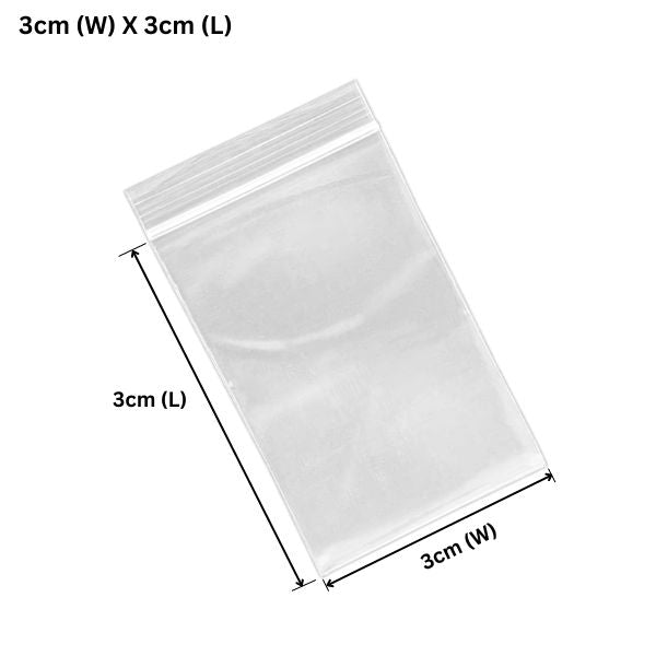 30 x 30mm ZipLock Clear Resealable Plastic Bags