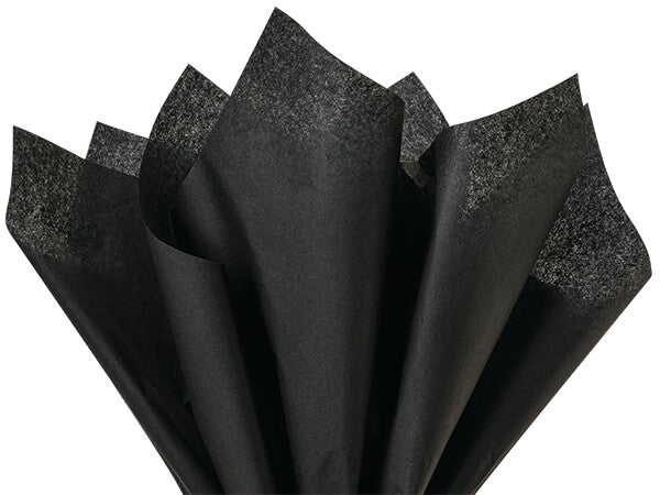 500pcs Black Gift Wrapping Tissue Packaging Paper - 50cm x 70cm, Recyclable & Eco-Friendly