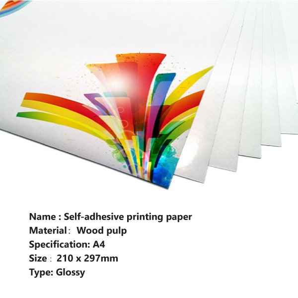 A4 White Glossy Self-Adhesive Sticker Paper: Ideal for Laser & Inkjet Printers