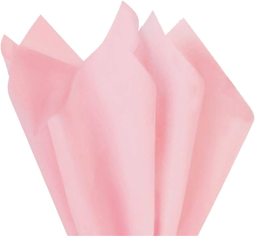 500pcs Light Pink Gift Wrapping Tissue Packaging Paper - 50cm x 70cm, Recyclable & Eco-Friendly