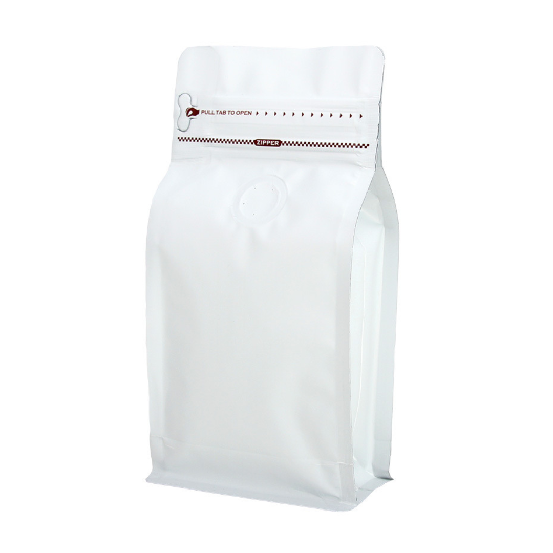 90 x 180 + 50mm White Coffee Ziplock Bag – Airtight, Stylish, and Durable Coffee Storage