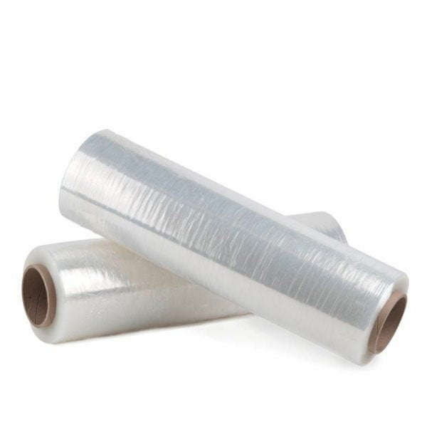 Rolls of CLEAR 500mm x 400m 25UM Stretch Film Pallet Wrap - Durable Carton Shrink Wrap