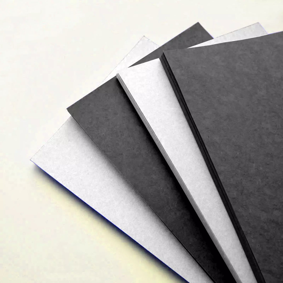 A4 White & Black 250GSM Kraft Paper Sheets - Natural Recycled for Invitations & Weddings